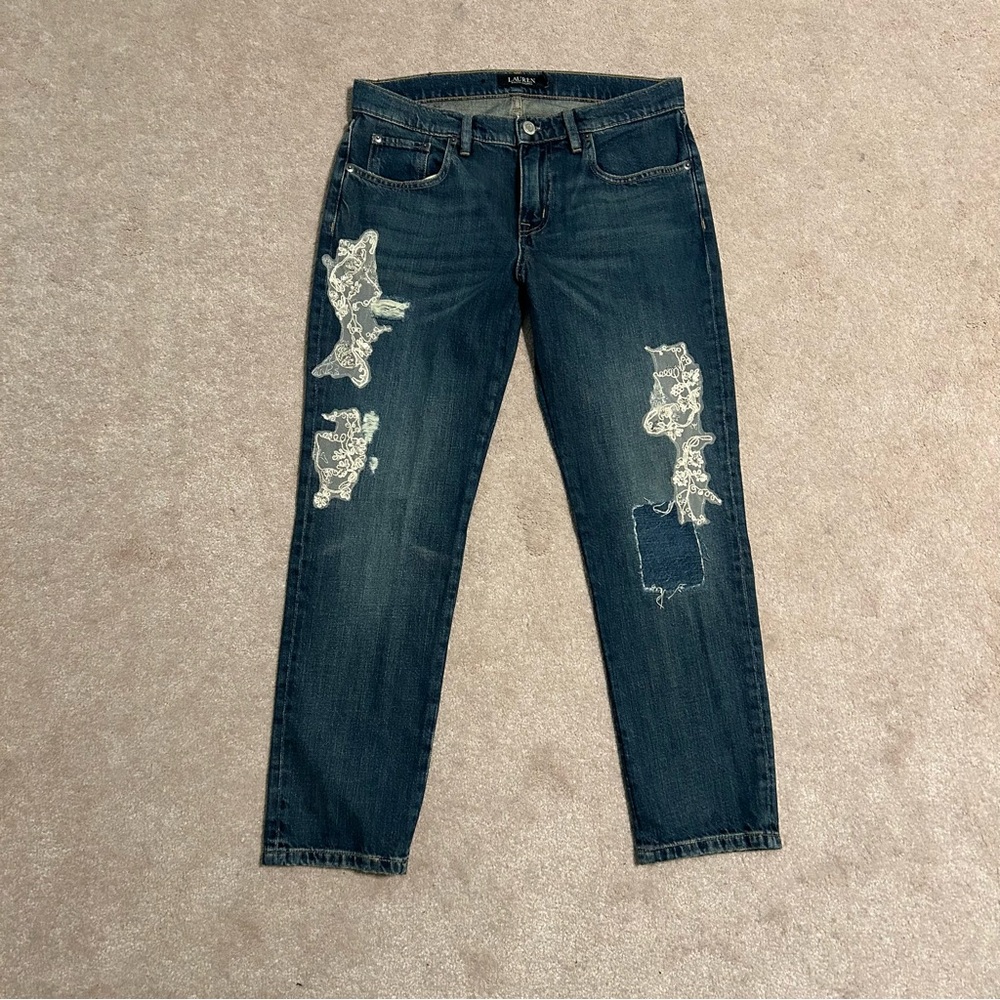 Ralph Lauren Stretch Jegging with Lace Appliqué